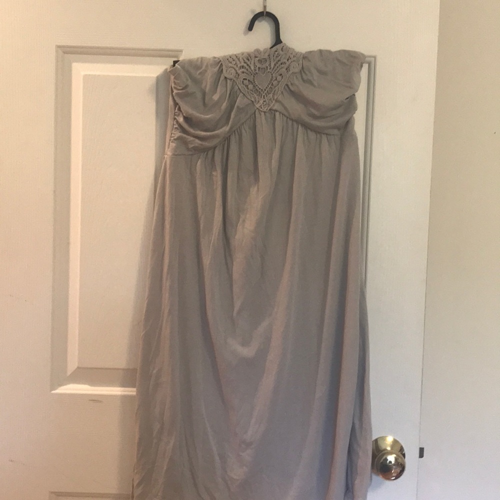 Gray halter top dress